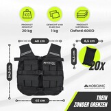 Verzwaarde Trainingsvest - 20 kg - Verstelbaar met Korting