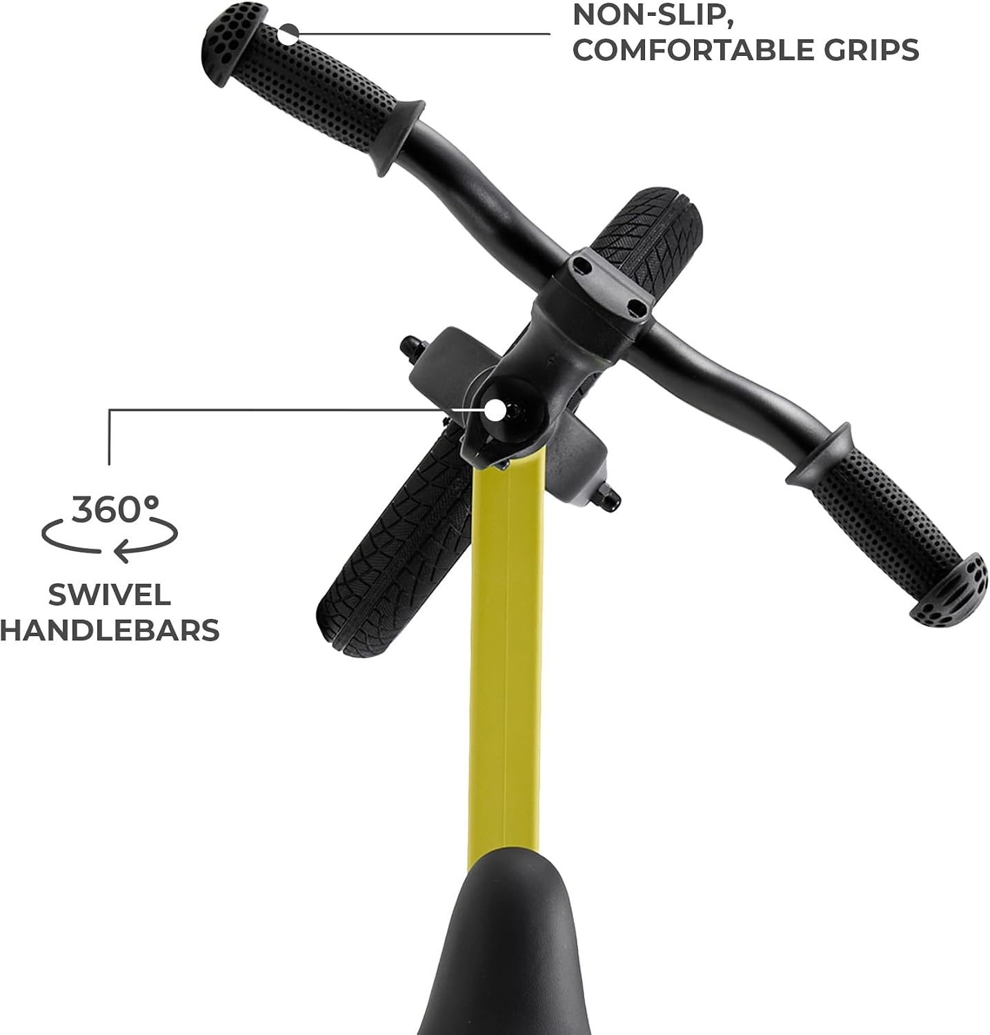 Kinderkraft ETER Loopfiets Kinderen 35 kg - Gele Staal Frame