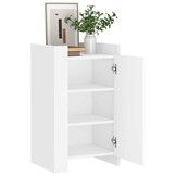 vidaXL Dressoir Wit Bewerkt Hout - 45x35x75 cm - 54% Korting