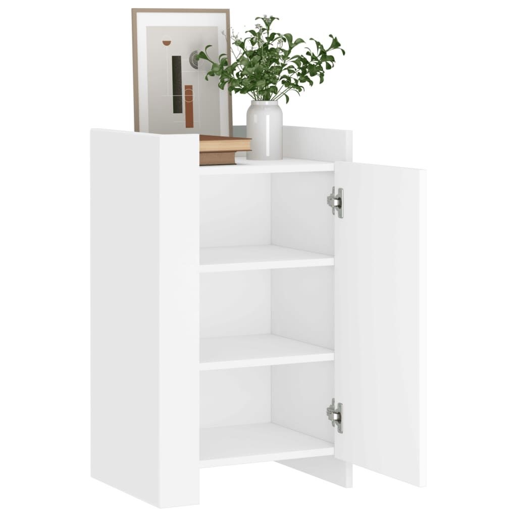 vidaXL Dressoir Wit Bewerkt Hout - 45x35x75 cm - 54% Korting