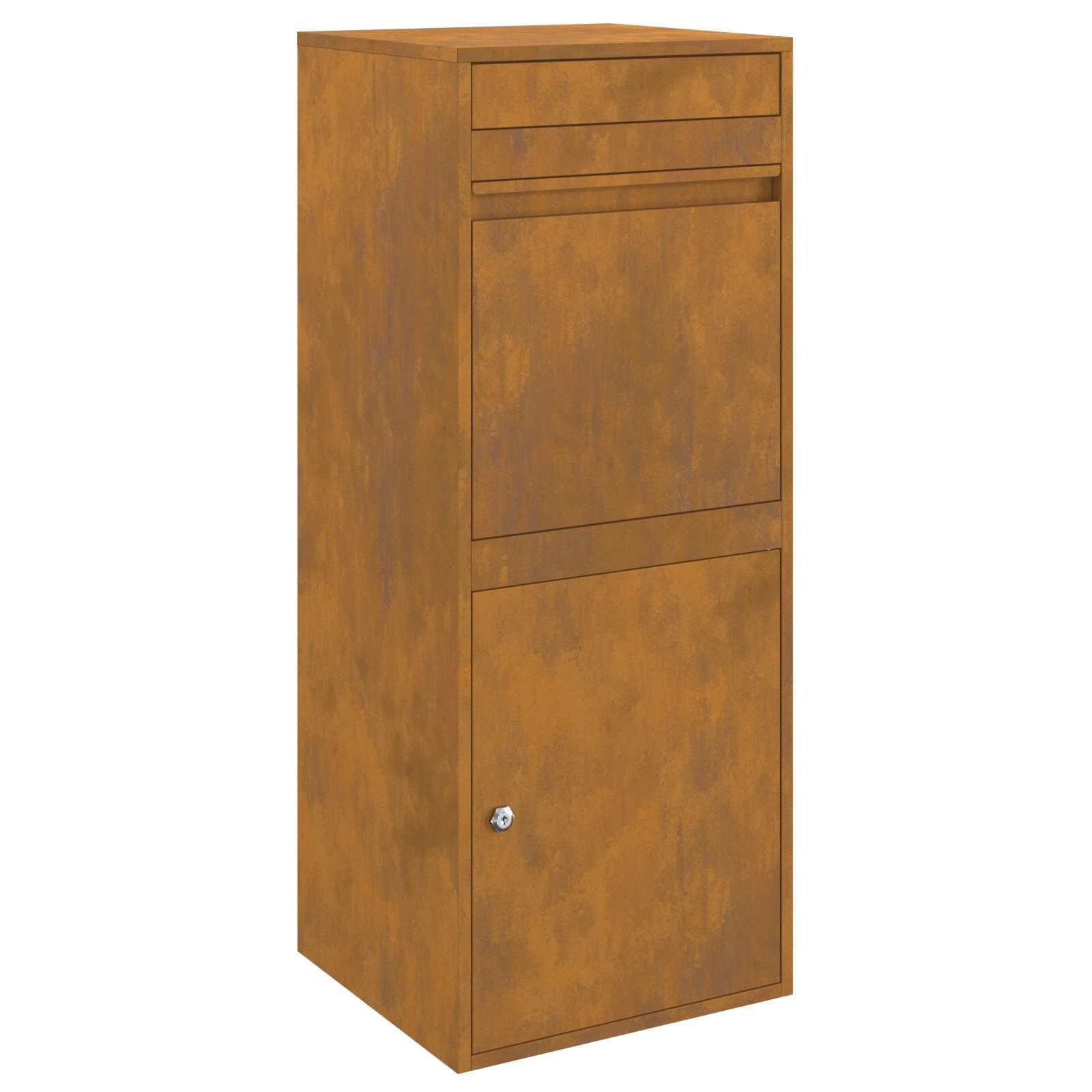 Cortenstaal Pakketbrievenbus Roestig 41x38x103cm - 35% Korting!