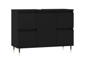 vidaXL Badkamerkast Zwart 80x33x60 cm - 54% Korting!