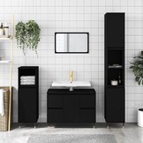 vidaXL Badkamerkast Zwart 80x33x60 cm - 54% Korting!