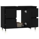 vidaXL Badkamerkast Zwart 80x33x60 cm - 54% Korting!