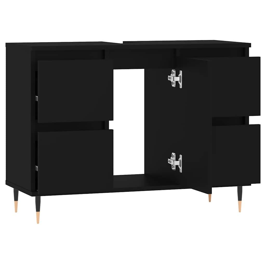 vidaXL Badkamerkast Zwart 80x33x60 cm - 54% Korting!