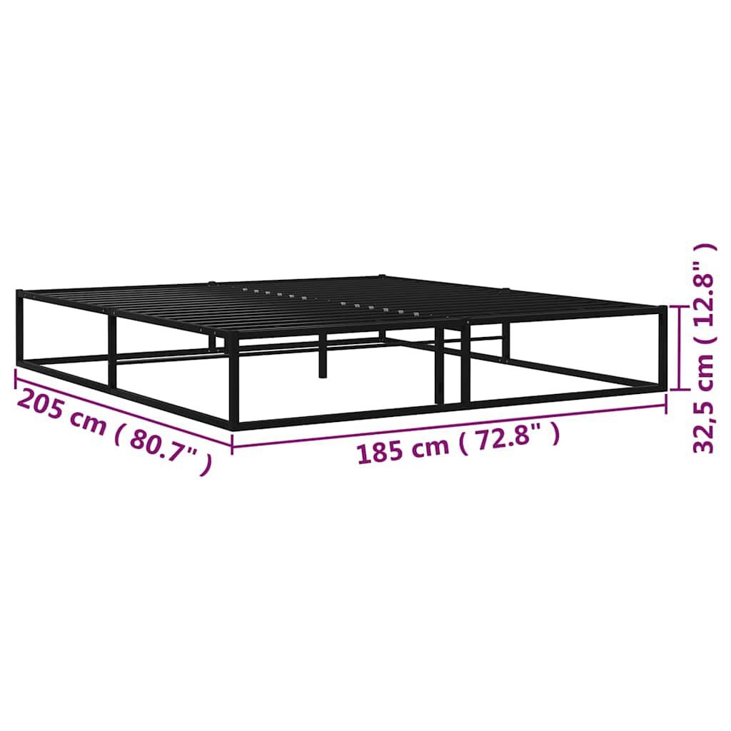 VidaXL Bedframe Metaal Zwart 180x200 cm | 30% Korting