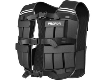 PROIRON Gewichtsvest 20kg - Verstelbaar & Comfortabel - 34% Korting