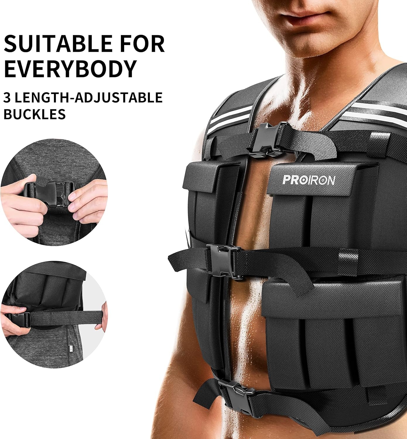 PROIRON Gewichtsvest 20kg - Verstelbaar & Comfortabel - 34% Korting