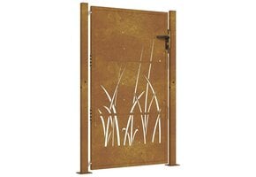 VidaXL Cortenstaal Poort met Grasontwerp - 105x130 cm - 54% Korting