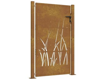 VidaXL Cortenstaal Poort met Grasontwerp - 105x130 cm - 54% Korting