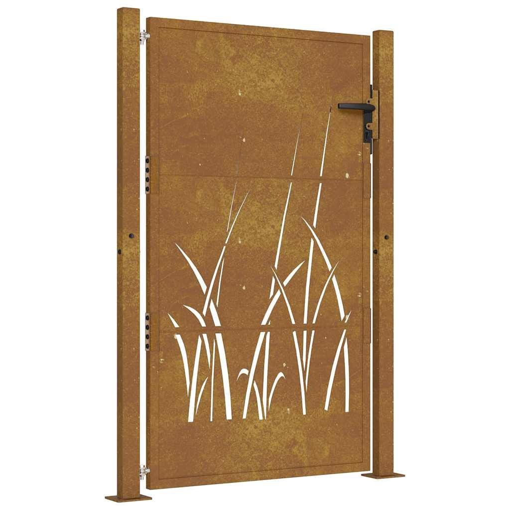 VidaXL Cortenstaal Poort met Grasontwerp - 105x130 cm - 54% Korting