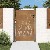 VidaXL Cortenstaal Poort met Grasontwerp - 105x130 cm - 54% Korting