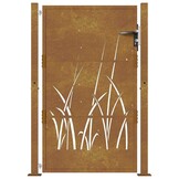 VidaXL Cortenstaal Poort met Grasontwerp - 105x130 cm - 54% Korting