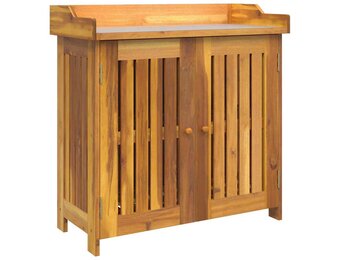 vidaXL Tuinkast met opslag met de deur Bruin 78 x 36.5 x 78cm