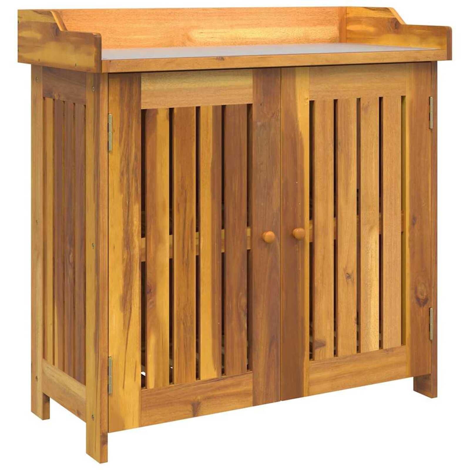 vidaXL Tuinkast met opslag met de deur Bruin 78 x 36.5 x 78cm