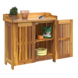 vidaXL Tuinkast met opslag met de deur Bruin 78 x 36.5 x 78cm