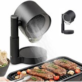 Mobiele afzuigkap zonder installatie, draagbare mini-afzuigkap met olieverzamelbox, telescopisch en 90° kantelbaar, 3-traps stil, wasbaar, herbruikbaar dubbel filter voor keuken, woning, camper