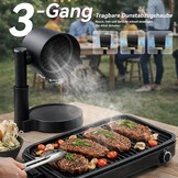 Mobiele afzuigkap zonder installatie, draagbare mini-afzuigkap met olieverzamelbox, telescopisch en 90° kantelbaar, 3-traps stil, wasbaar, herbruikbaar dubbel filter voor keuken, woning, camper
