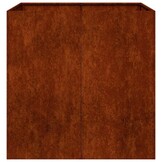 vidaXL Plantenbak roestig 80x80x80 cm weervast staal