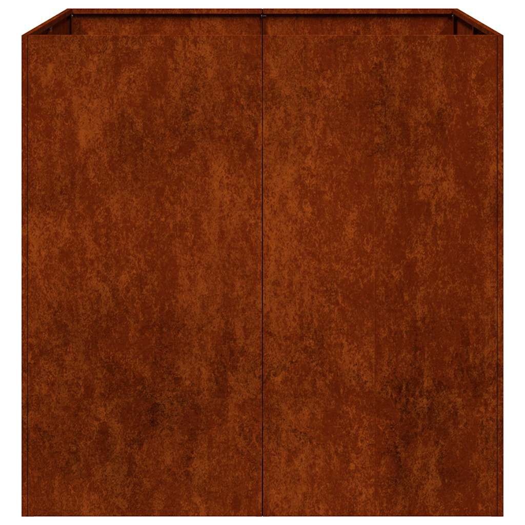 vidaXL Plantenbak roestig 80x80x80 cm weervast staal