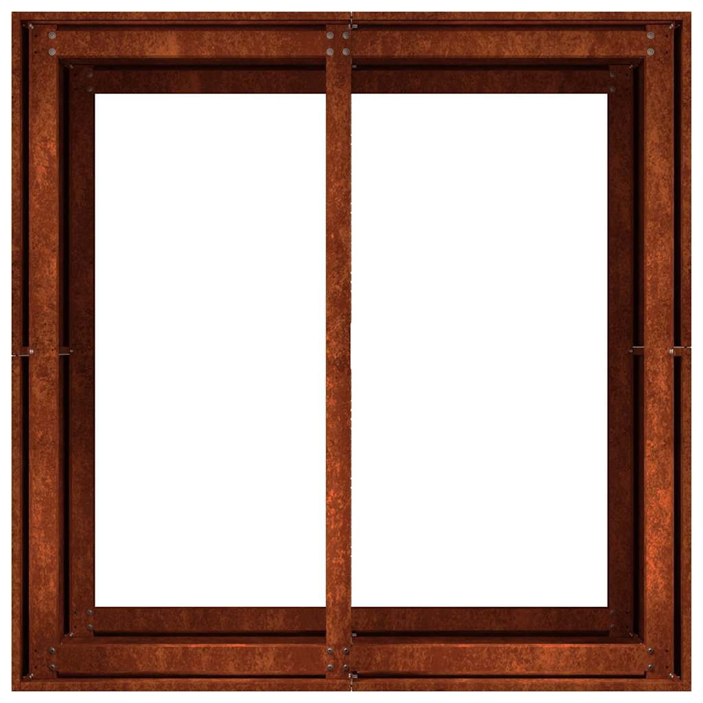 vidaXL Plantenbak roestig 80x80x80 cm weervast staal