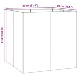 vidaXL Plantenbak roestig 80x80x80 cm weervast staal