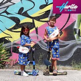 Hurtle Kids Scooter,3 Wheel Scooter,Foldable Scooter with Adjustable Height,Non-slip Platform,LED Illuminated Wheels,Scooter for Girls/Boys