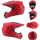 Motorcrosshelm, DOT Fullface helm, Spiderman-stijl, motorcross, fietshelm, offroad, crosshelm, met veiligheidsbril, uniseks, jeugd en kinderen