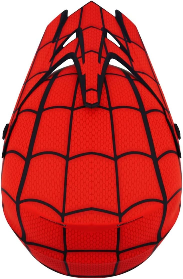 Motorcrosshelm, DOT Fullface helm, Spiderman-stijl, motorcross, fietshelm, offroad, crosshelm, met veiligheidsbril, uniseks, jeugd en kinderen