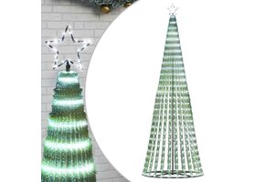 VidaXL Kerstboom met LEDlichtjes - Koud Wit - 247 cm - 59% Korting
