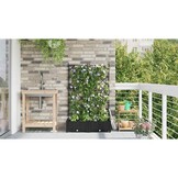vidaXL Plantenbak 2 st Zwart 80 x 40 x 125,5 cm PP