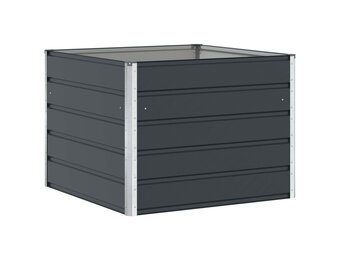 vidaXL Plantenbak Antraciet 100 x 100 x 75 cm Staal