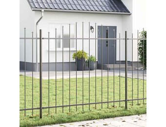 vidaXL Tuinhek WOERDEN 170 x 165 cm Gepoedercoat staal Grijs