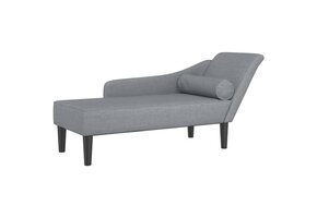 Lichtgrijze Chaise Longue met Kussens - 35% Korting