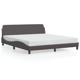 vidaXL Bedframe "Dover" kunstleer grijs 180x200 cm