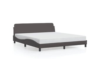 vidaXL Bedframe "Dover" kunstleer grijs 180x200 cm