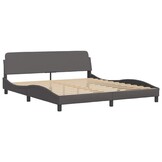 vidaXL Bedframe "Dover" kunstleer grijs 180x200 cm