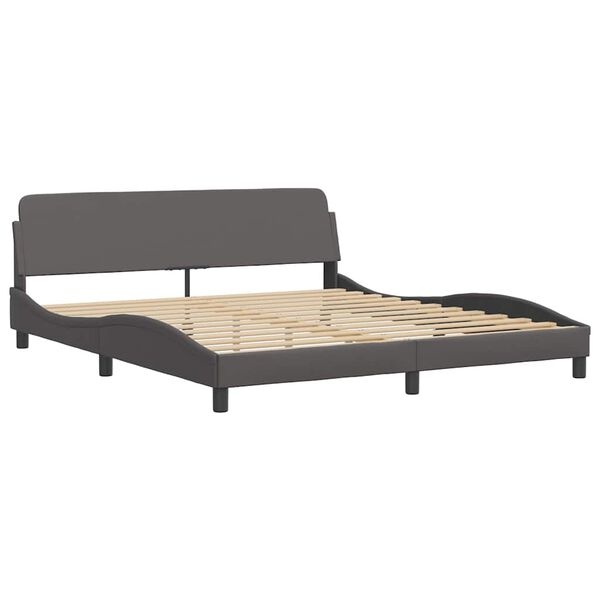vidaXL Bedframe "Dover" kunstleer grijs 180x200 cm