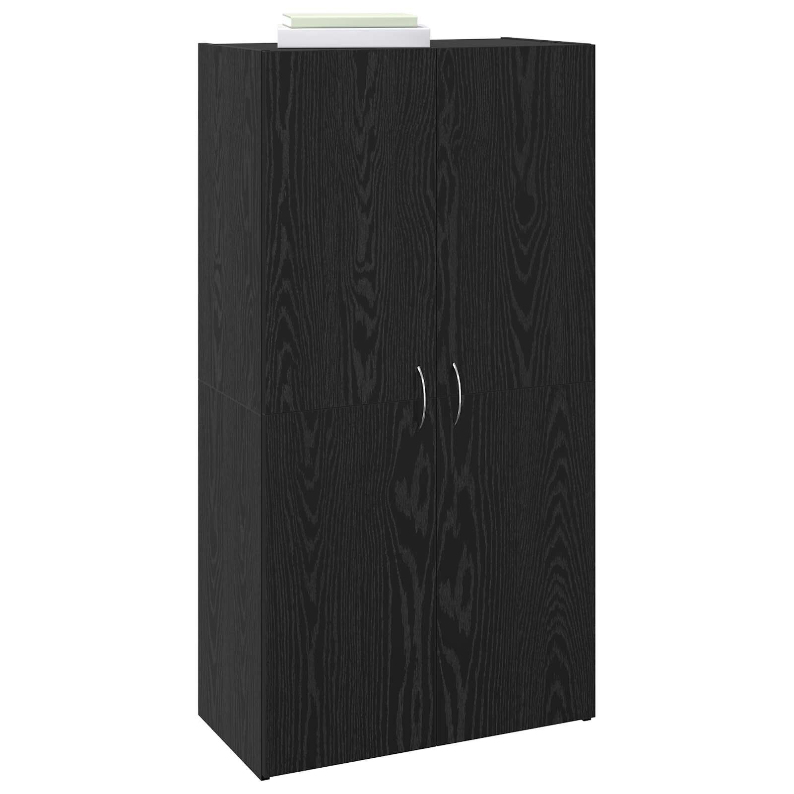 vidaXL Kantoorkast Zwart eiken 60 x 32 x 115 cm Bewerkt hout