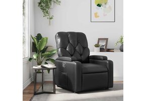Verstelbare Fauteuil Kunstleer Zwart - 35% Korting