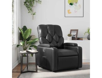 Verstelbare Fauteuil Kunstleer Zwart - 35% Korting