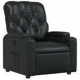 Verstelbare Fauteuil Kunstleer Zwart - 35% Korting