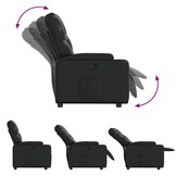 Verstelbare Fauteuil Kunstleer Zwart - 35% Korting