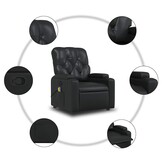 Verstelbare Fauteuil Kunstleer Zwart - 35% Korting