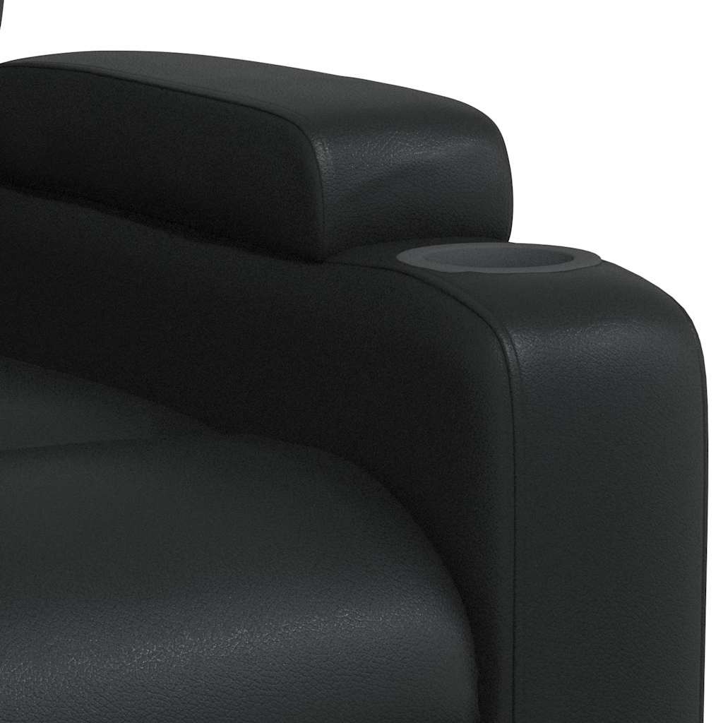 Verstelbare Fauteuil Kunstleer Zwart - 35% Korting