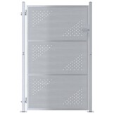 vidaXL Tuinpoort met slot Zilver 100 x 150 cm Roestvrij staal