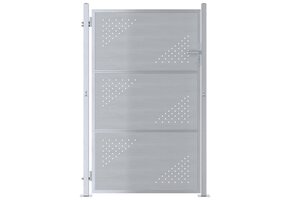 VidaXL Tuinpoort RVS Zilver 100x150cm met Slot - 55% Korting!