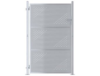 vidaXL Tuinpoort met slot Zilver 100 x 150 cm Roestvrij staal