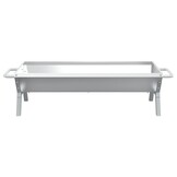 vidaXL Barbecueplaat 118x42x30,5 cm roestvrij staal zilverkleurig