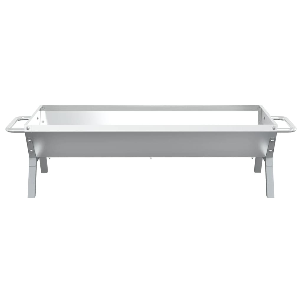 vidaXL Barbecueplaat 118x42x30,5 cm roestvrij staal zilverkleurig